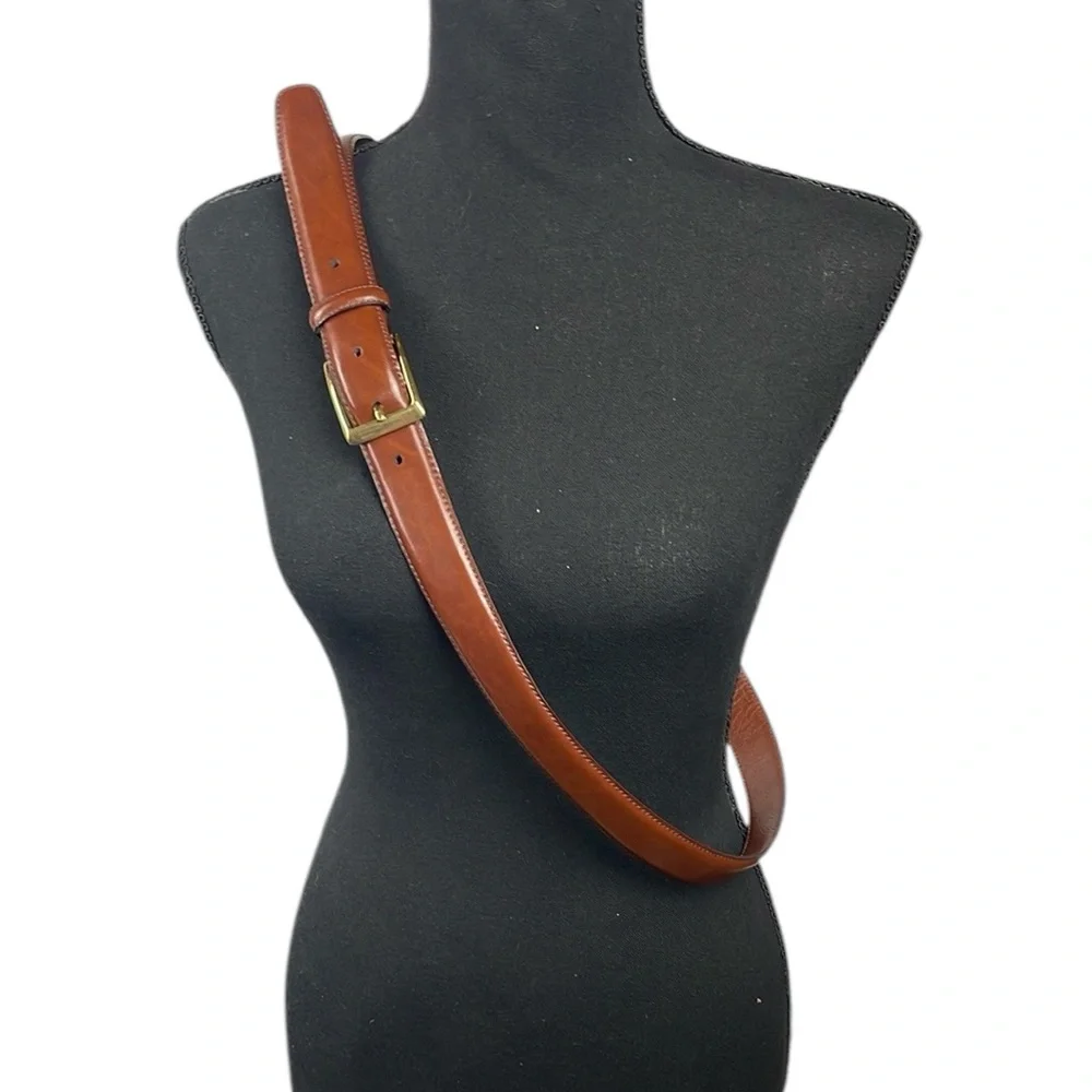 Jos A. Bank men’s brown leather belt size 44 classic timeless work professional